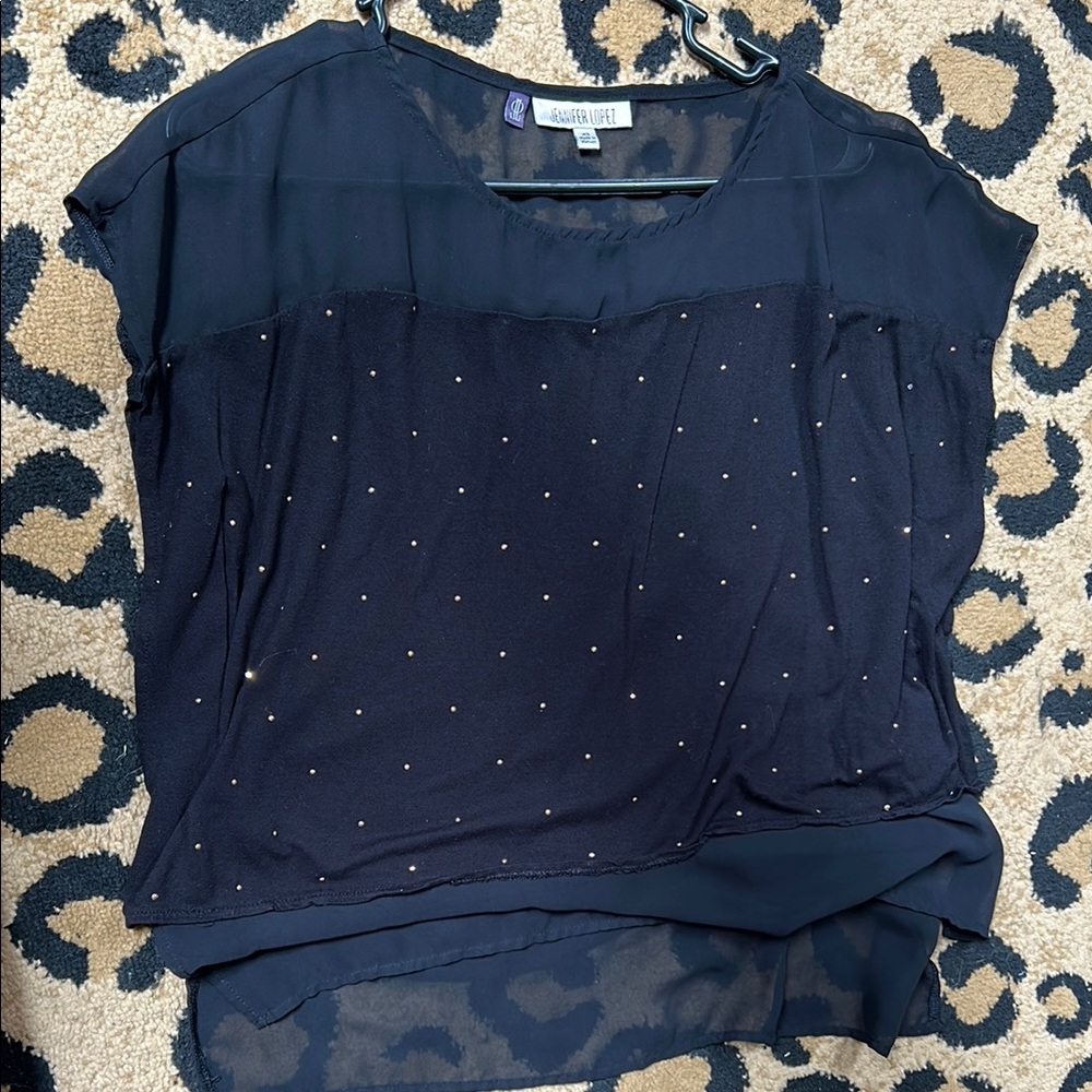 Jennifer Lopez Black Blouse